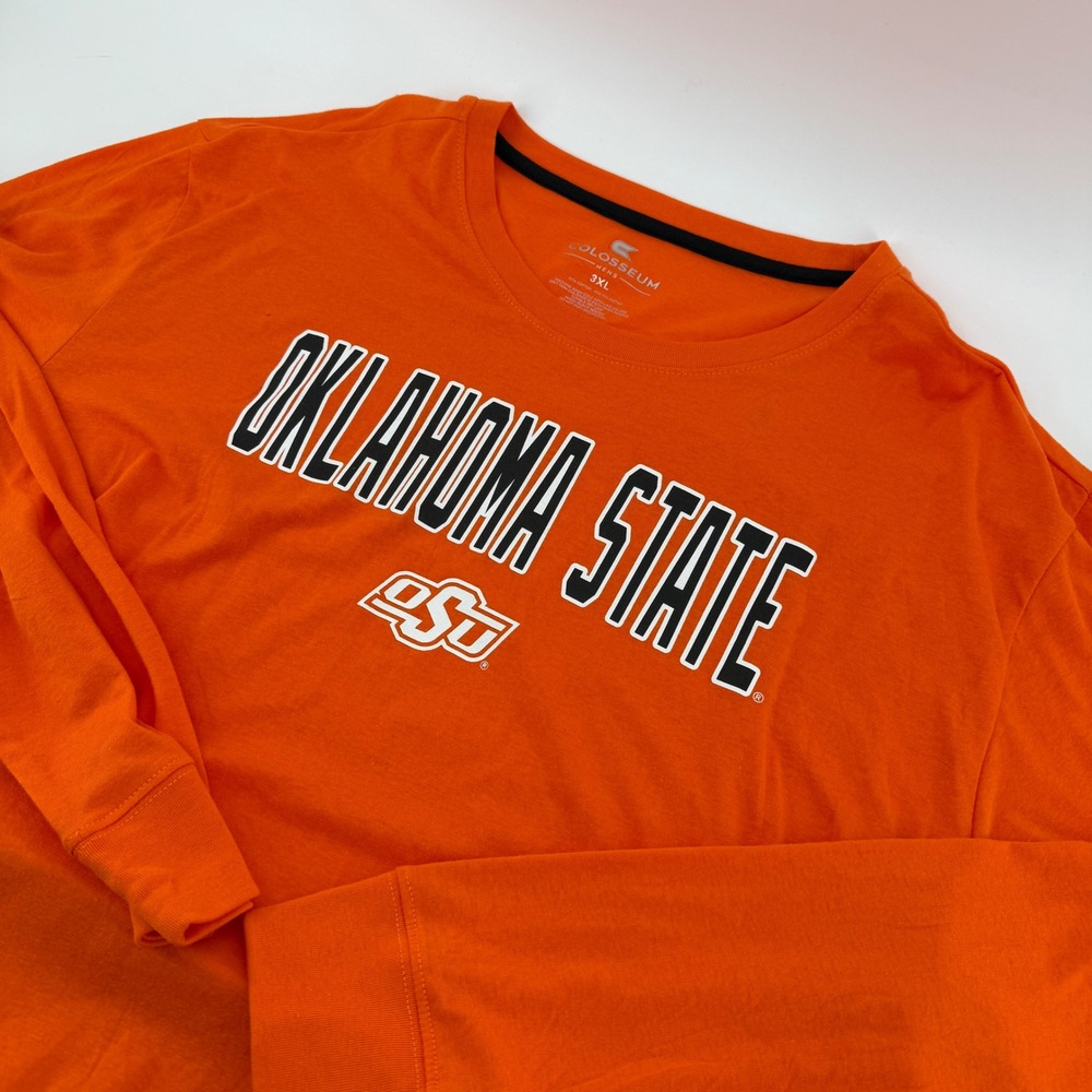Colosseum Oklahoma‎ State Cowboys Mens 3XL Orange Long Sleeve T-Shirt OSU New